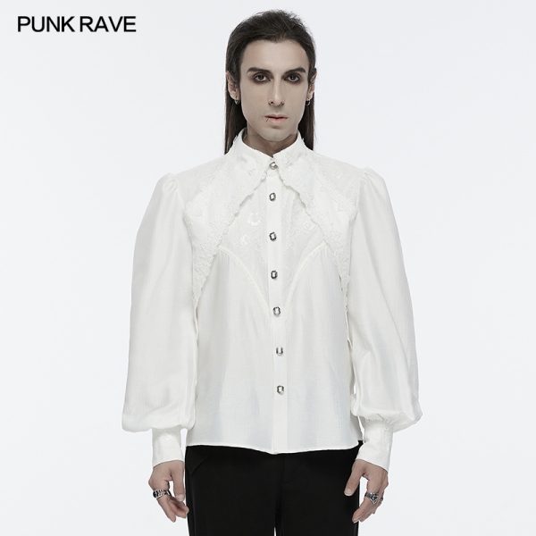 Punk Rave Ronan White Gothic Shirt