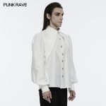 Punk Rave Ronan White Gothic Shirt