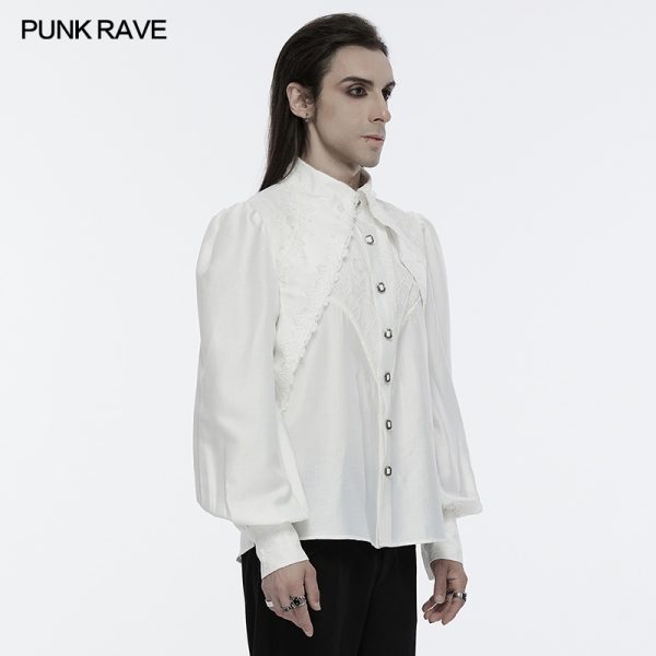 Punk Rave Ronan White Gothic Shirt