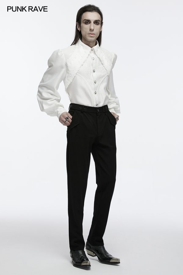 Punk Rave Ronan White Gothic Shirt