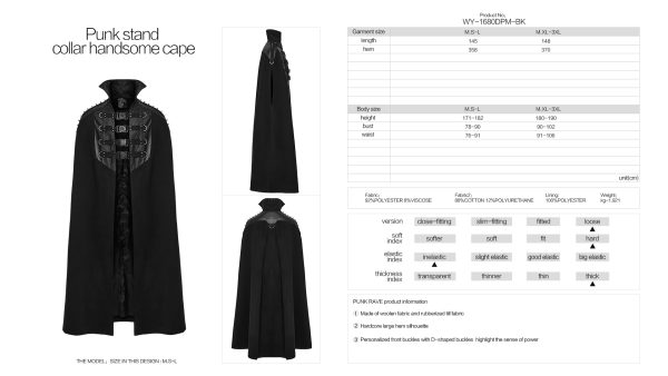 Punk Rave Legion Victorian Collar Spiked Cape