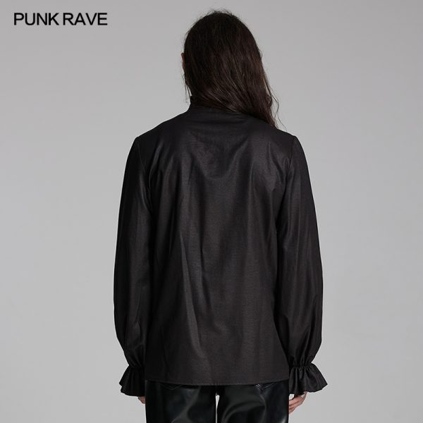 Punk Rave Amos Ribbed Black Shirt