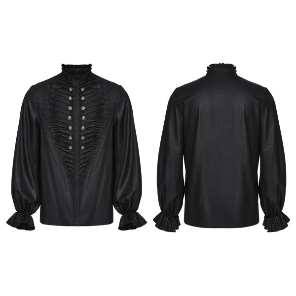 Punk Rave Amos Ribbed Black Shirt