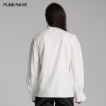Punk Rave Amos Ribbed White Shirt