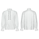 Punk Rave Amos Ribbed White Shirt