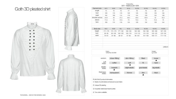 Punk Rave Amos Ribbed White Shirt