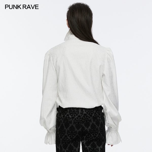 Punk Rave Transylvania White Victorian Collar Shirt