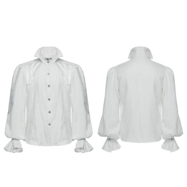 Punk Rave Transylvania White Victorian Collar Shirt