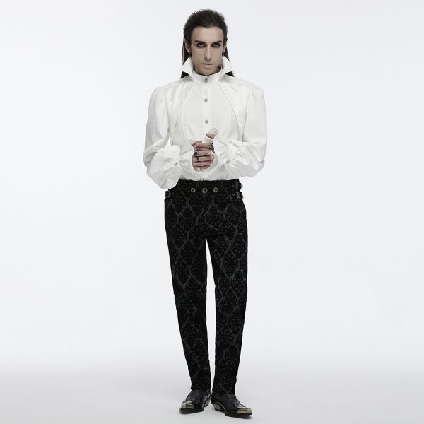 Punk Rave Transylvania White Victorian Collar Shirt