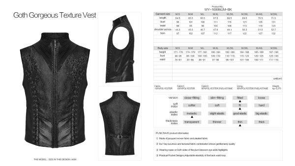 Punk Rave Lord Xyron Detailed Vest