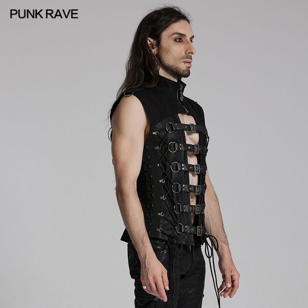 Punk Rave Wasteland Post-Apocalyptic Buckle Vest