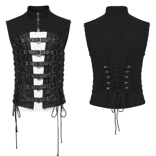 Punk Rave Wasteland Post-Apocalyptic Buckle Vest