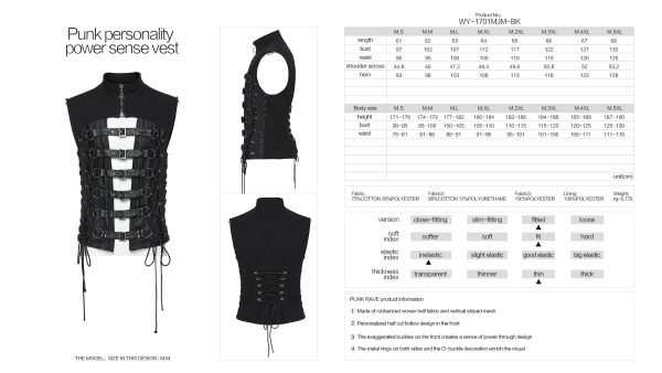 Punk Rave Wasteland Post-Apocalyptic Buckle Vest