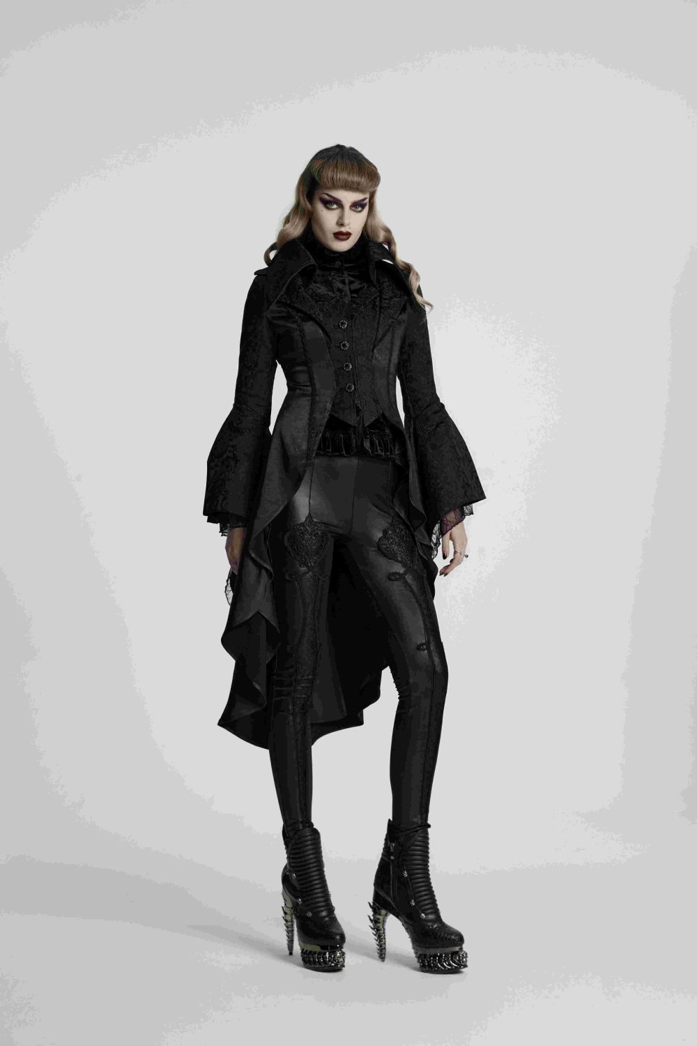 Punk Rave Misandra High Collar Gothic Tail Coat