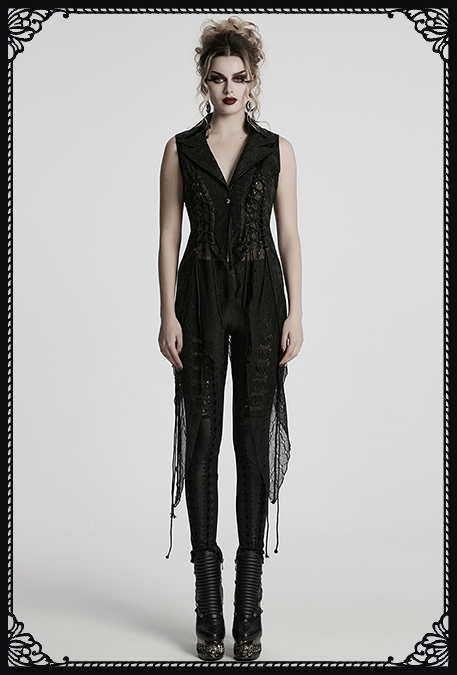 Punk Rave Void Laced Up Waistcoat