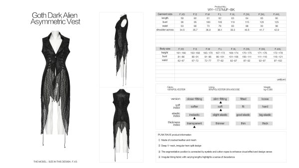 Punk Rave Void Laced Up Waistcoat