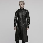 Punk Rave Black Echo Faux Leather Coat