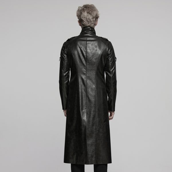 Punk Rave Black Echo Faux Leather Coat