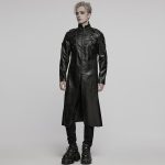 Punk Rave Black Echo Faux Leather Coat