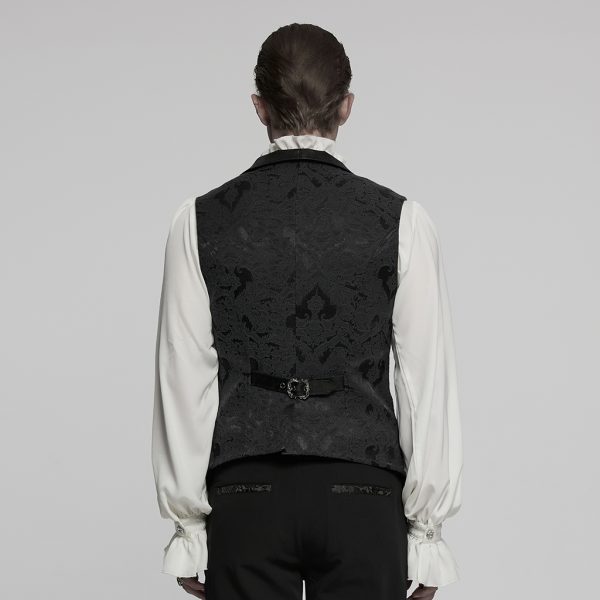 Punk Rave Kiro Bat Embroidered Waistcoat