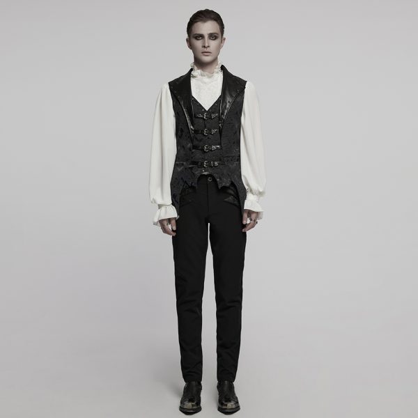 Punk Rave Kiro Bat Embroidered Waistcoat