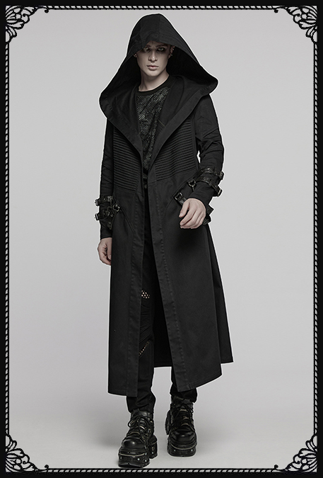 Punk Rave Shadow Big Hood Gothic Coat