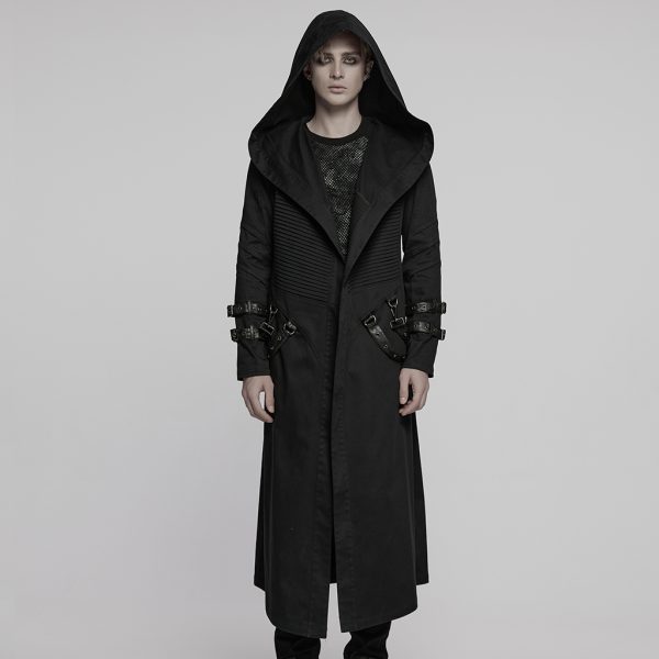 Punk Rave Shadow Big Hood Gothic Coat