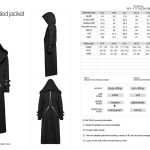 Punk Rave Shadow Big Hood Gothic Coat