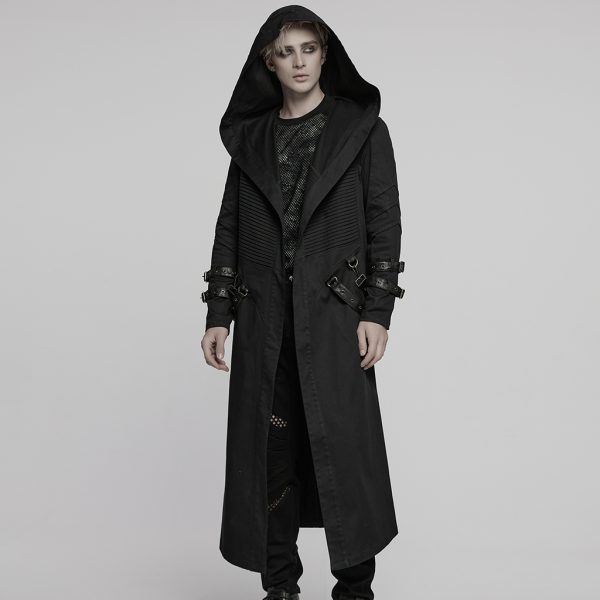 Punk Rave Shadow Big Hood Gothic Coat