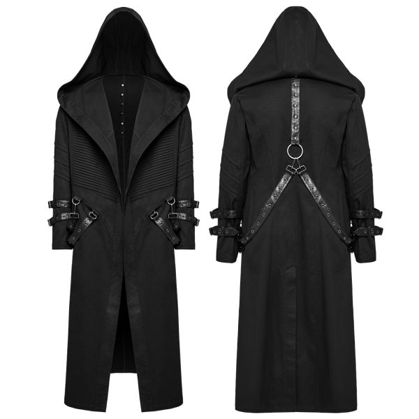 Punk Rave Shadow Big Hood Gothic Coat