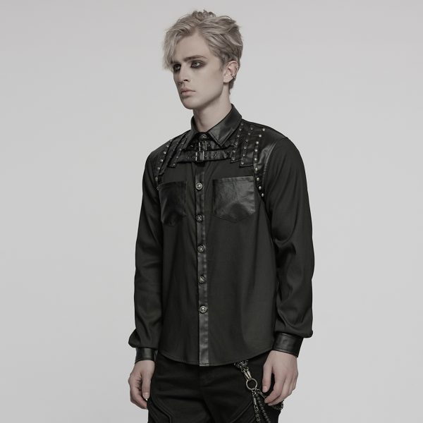 Punk Rave Kian Studded Gothic Shirt