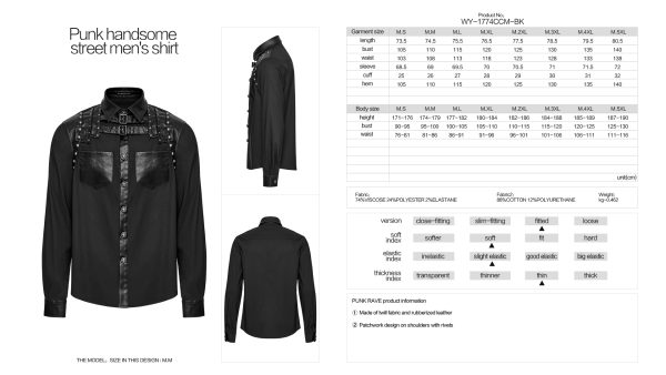 Punk Rave Kian Studded Gothic Shirt