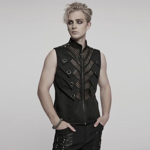 Punk Rave Apocalypse Fishnet Gothic Vest