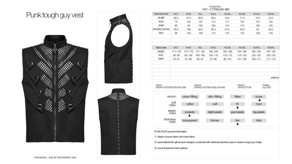 Punk Rave Apocalypse Fishnet Gothic Vest