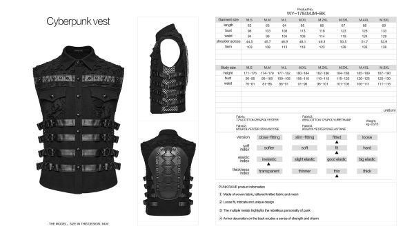 Punk Rave Apocalypse Gothic Buckles Vest