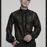 Punk Rave Black Francis Embroidered Sheer Gothic Blouse
