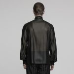 Punk Rave Black Francis Embroidered Sheer Gothic Blouse