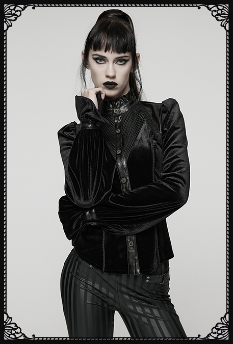 Punk Rave Vivienne Velvet Gothic Blouse