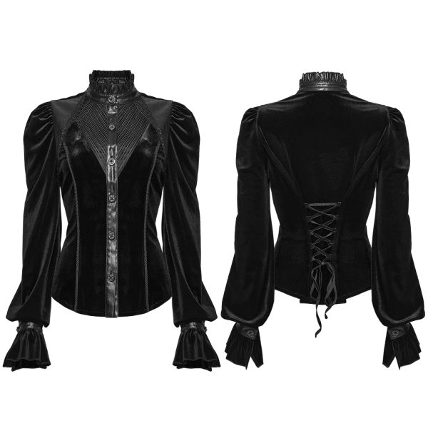Punk Rave Vivienne Velvet Gothic Blouse