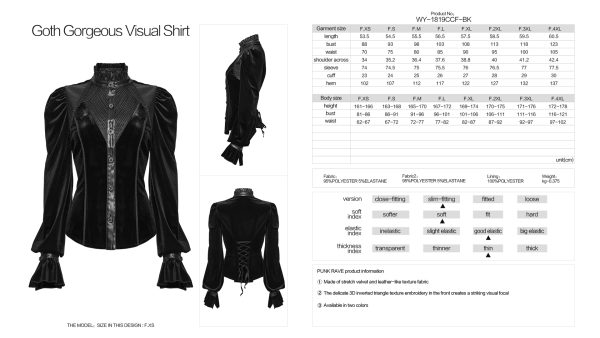 Punk Rave Vivienne Velvet Gothic Blouse