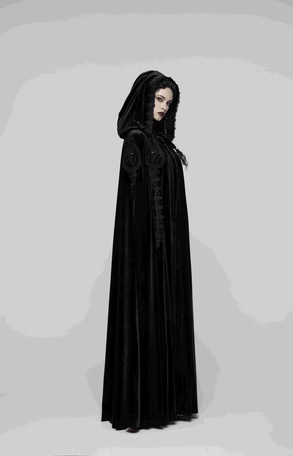 Punk Rave Ava Embroidered Velvet Gothic Cape
