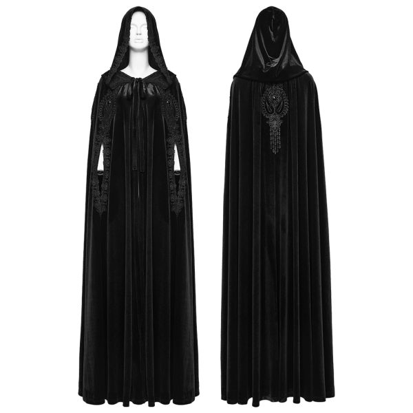 Punk Rave Ava Embroidered Velvet Gothic Cape