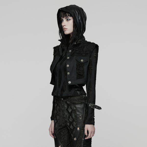 Punk Rave Hazard Cropped Vest