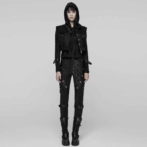 Punk Rave Hazard Cropped Vest