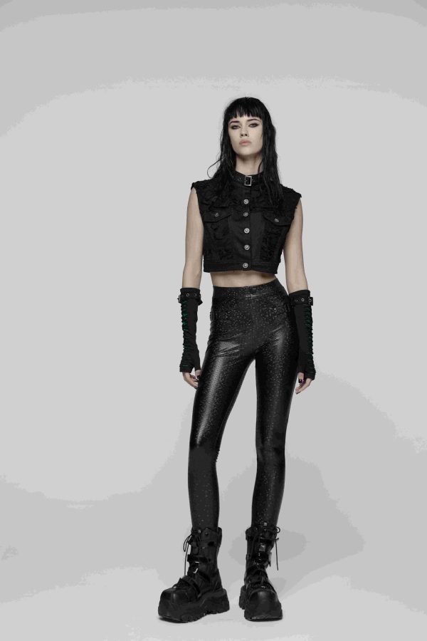 Punk Rave Hazard Cropped Vest