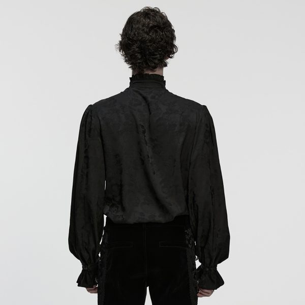 Punk Rave Valeral Black Lace Spike Shirt