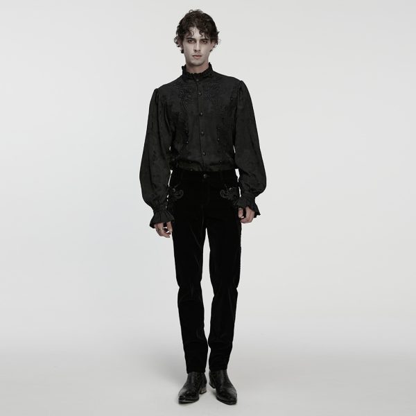 Punk Rave Valeral Black Lace Spike Shirt