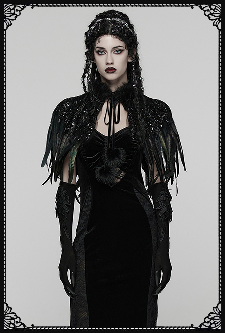 Punk Rave Bonnie Feather Shawl