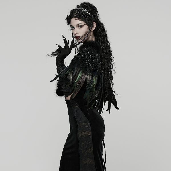 Punk Rave Bonnie Feather Shawl