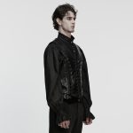 Punk Rave Thonean PU Lace Up Man Waistcoat